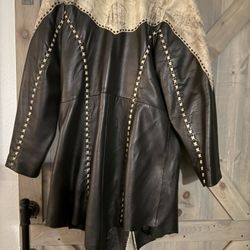 Custom-Made Leather Jacket, Extra Large