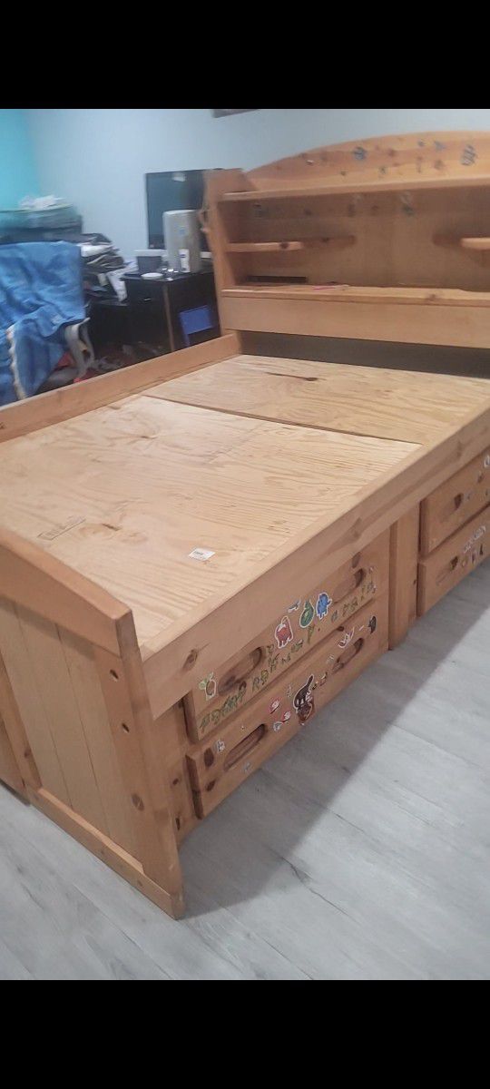 Full Sized Bed Frame Hard Solid Wood  Obo