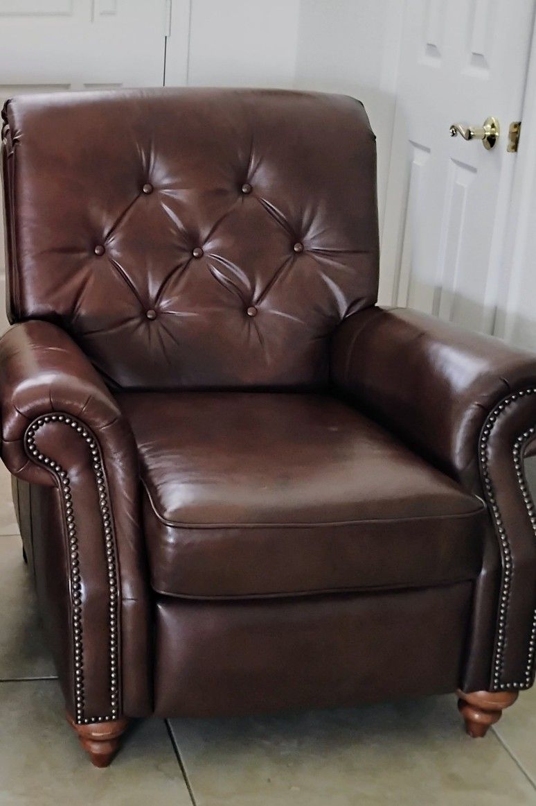 Leather recliner