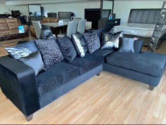 Comfortable L-shaped sectional couch for living room delivery available!