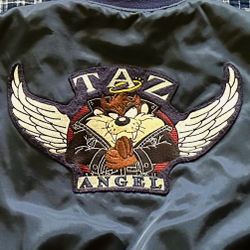 Taz The Tazmanian Devil Bomber Jacket Youth Size Small ACME Kids Vintage1996 *Rare Collector 