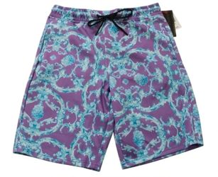Purple Baroque Print Shorts