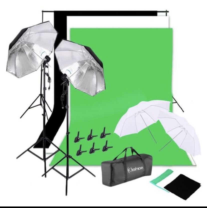 Photo Video Studio Lighting Photography Backdrops Stand Muslim Photo Light Kit