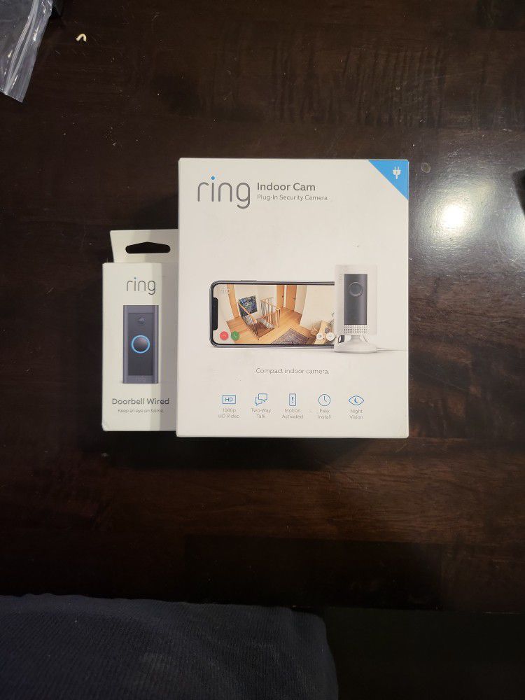 Ring Indoor CAM & Ring Doorbell Camera 