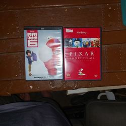 2 Disney DVDs Big Hero 6 and Pixar Short Films Collections Volume 1