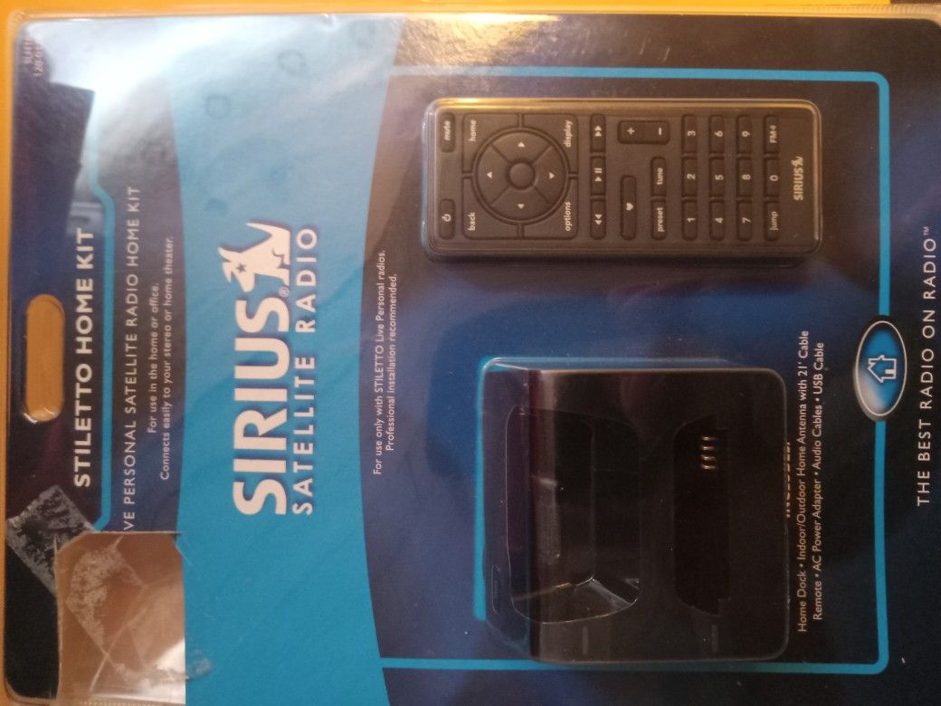 Sirius Stiletto Home Kit Satellite Radio New