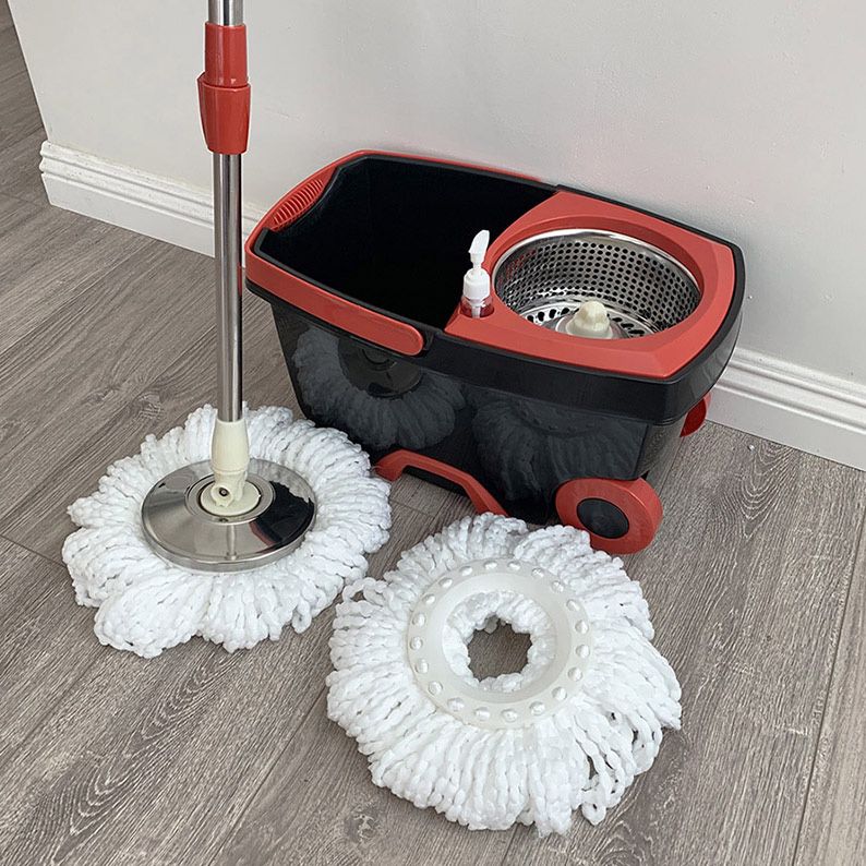 Brand New $25 Spin Mop Bucket Floor Cleaning System With Wheels Include 2 Microfiber Replacement Head 