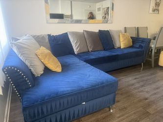 Royal Blue Sofa - MUST GO MOVING SALE