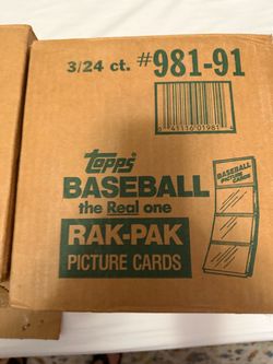Topps Baseball Rak-Pak Picture Cards Case
