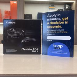Canon PowerShot G7 X Mark III Camera (Located In Downey, CA)