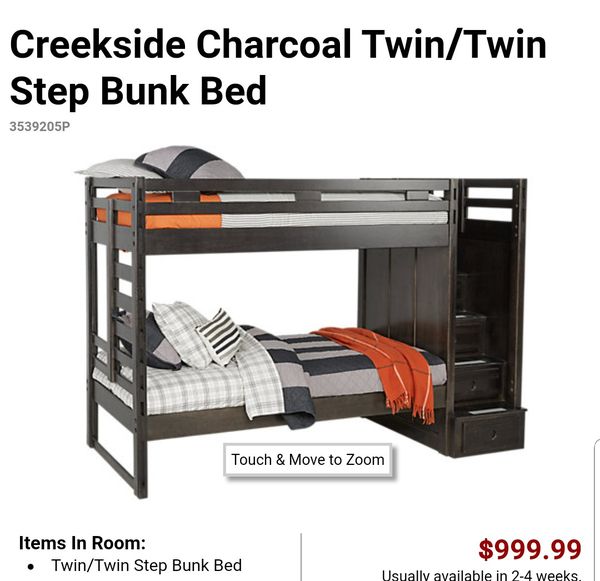 Creekside Charcoal Twin Step Bunk Bed Creekside Charcoal Twin Step Bunk Bed For In Jacksonville