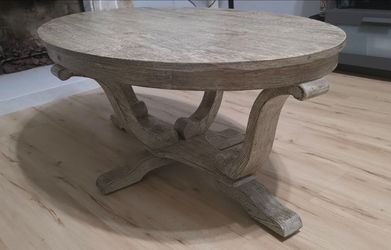 Solid Wood Rustic Farmhouse Coffee Table – Real Wood