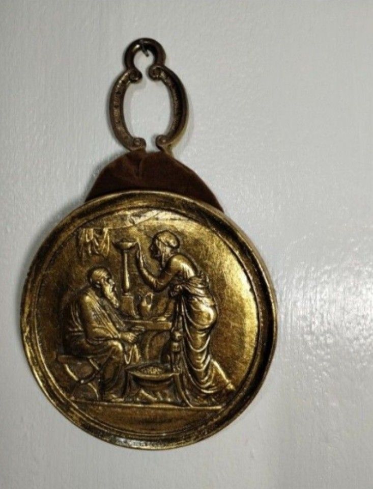 MID CENTURY JARU ROCOCO CHALK ARE HANGING WALL ART 8"×5" - AB100