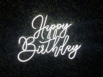 Neon Light Happy Birthday 
