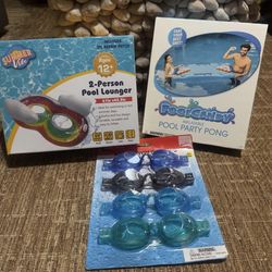NEW Summer Pool Bundle - Lounger, Floating Pong, & Goggles! ☀️