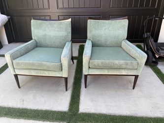Mid Century Arm Chairs Set of Two