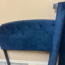 Queen Sized Bed frame- Velvet Blue