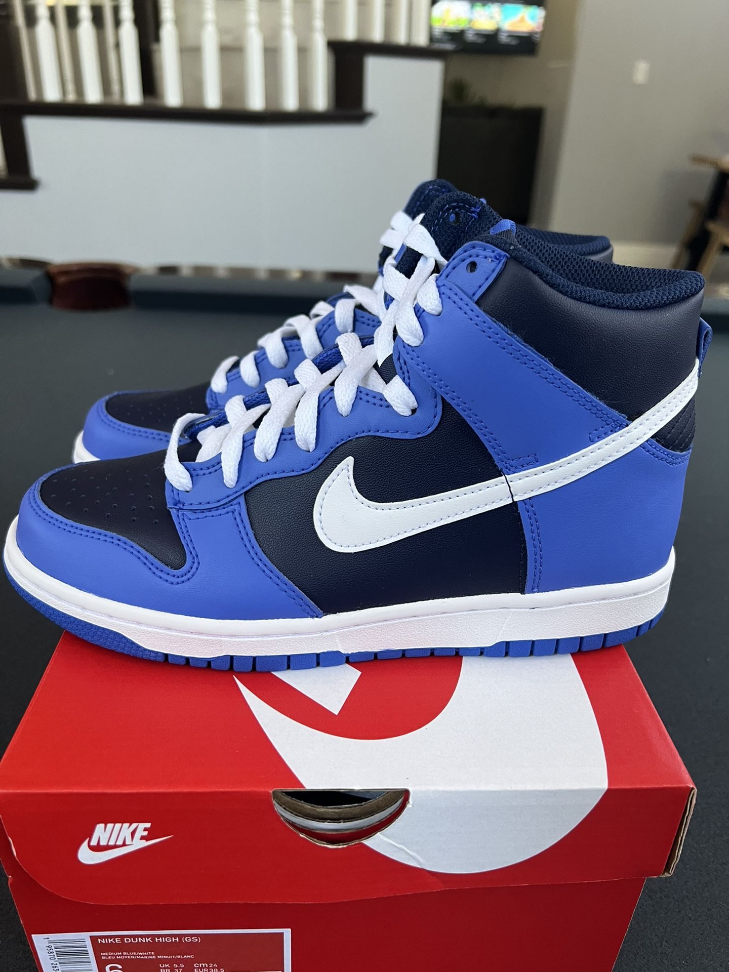 Dunk High Bleu Marine Nike Dunk High Size 6y