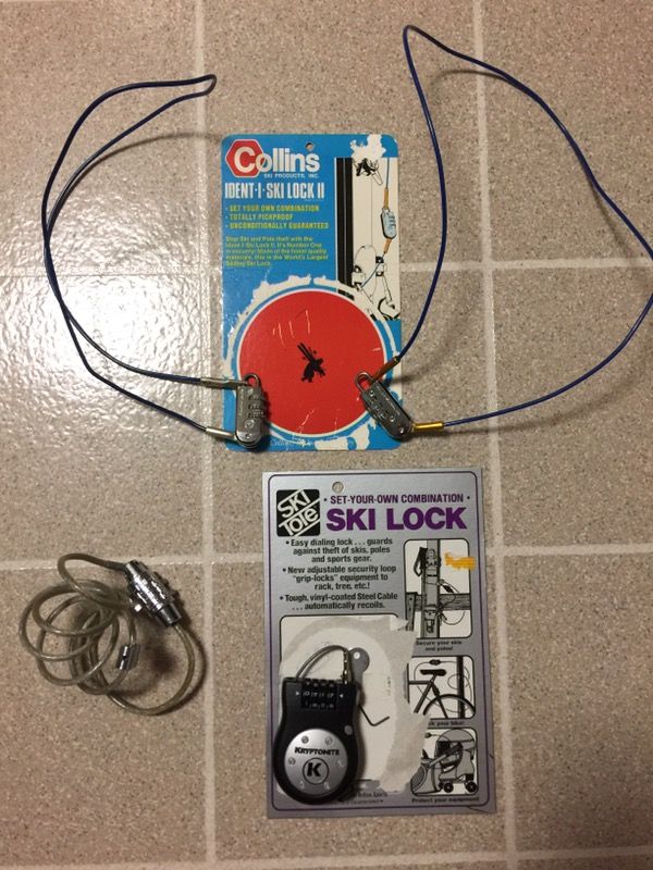 Ski/bike locks $7 each