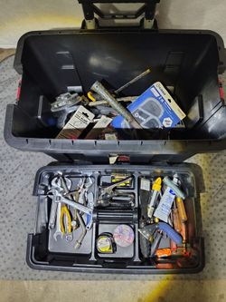 Rolling Craftsman tool box with tools