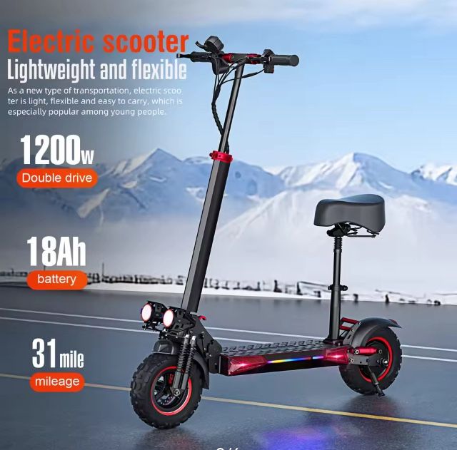 Freeboy 1200w Electric scooter With Seat “Foldable” “Carryable” Key Start LCD Display Read Full Description Before Offering Or Buying! Please!