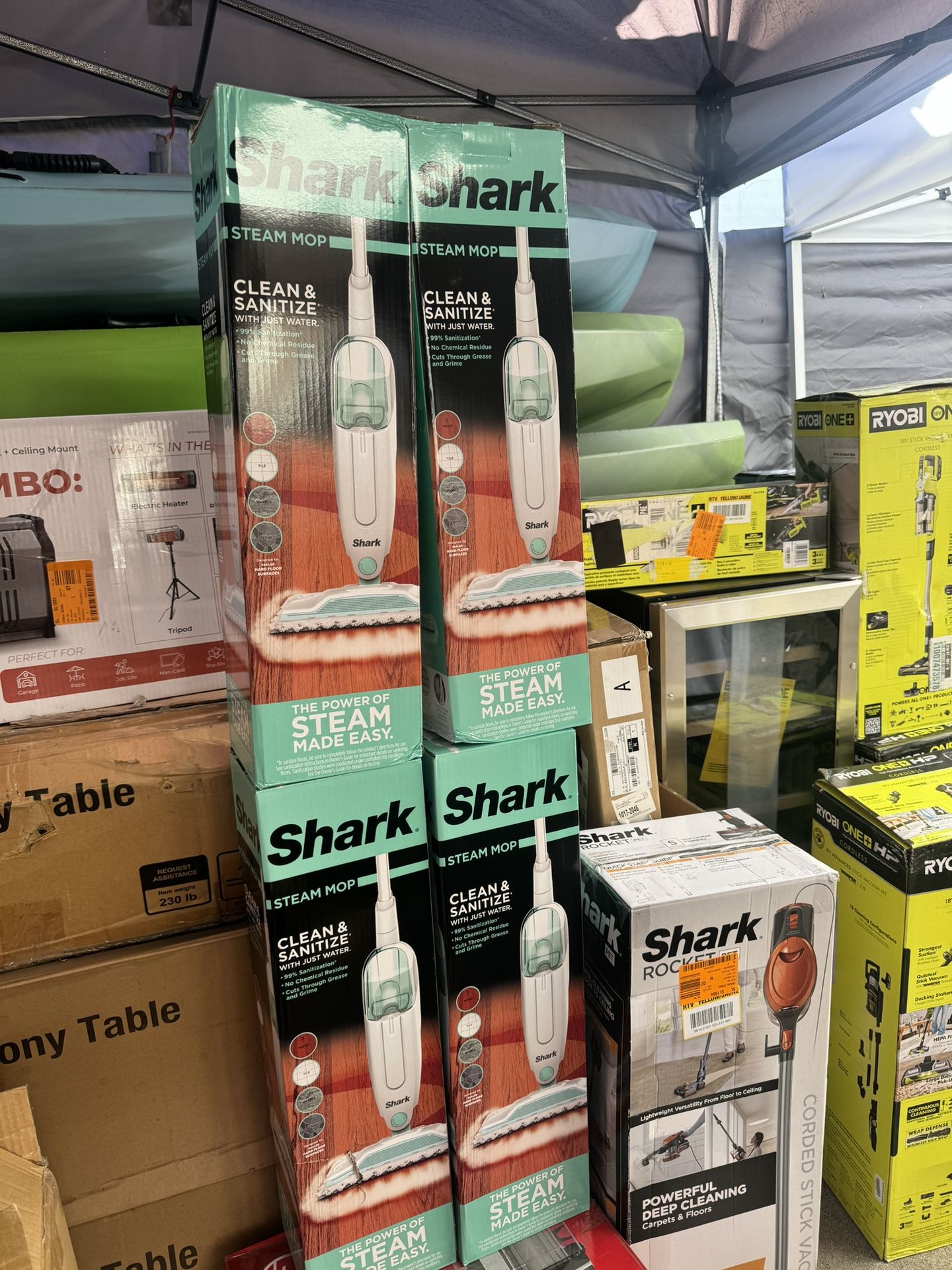 Shark Steam Mop with 2 Dirt Grip Pads, Lightweight, Safe for all Sealed Hard Floors like Tile, Hardwood, Stone, Laminate, Vinyl & More, Machine Washab