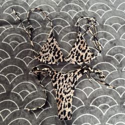 Women's swimsuit, leopard print bikini set, M/ZAFUL