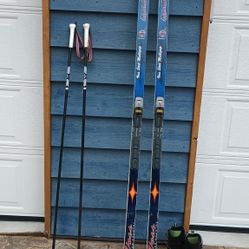 Madshus Back Country Cross Country Skis, Salamon Bindings and Boots 