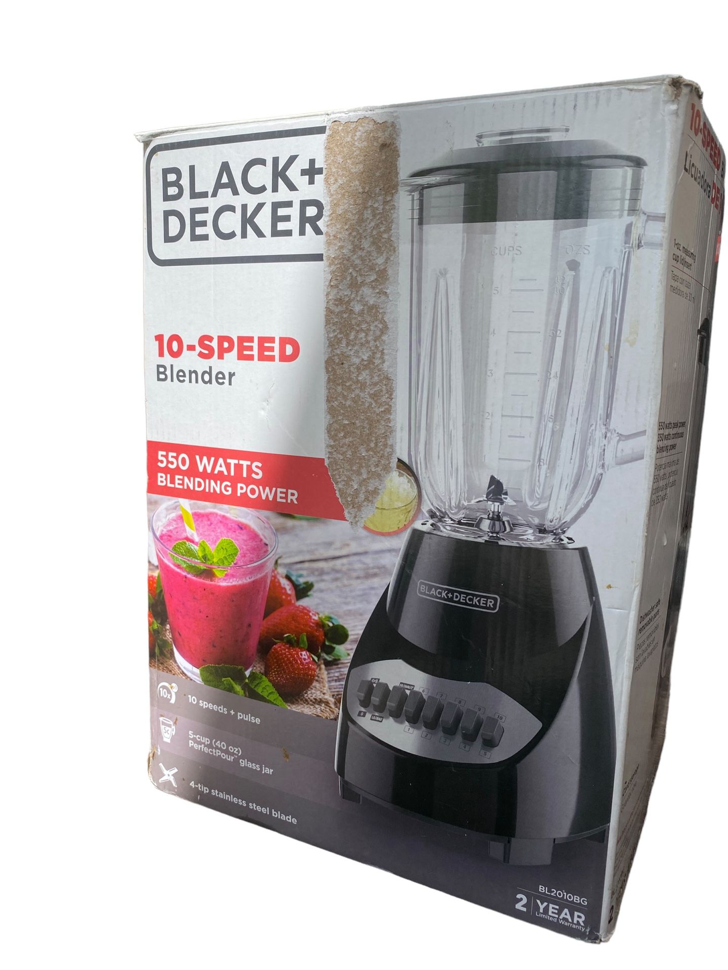 Black & Decker 10 Speeds, 550 Watt Blender with Stainless Steel blade