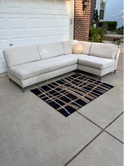 Free delivery! West Elm sectional couch