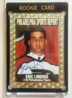 Eric Lindros, Certified Autographed, Limited edition, numbered rookie card