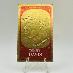 Tommy Davis #49 1965 Topps Baseball Embossed Los Angeles Dodgers Bent Corners   See Pictures