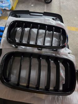 2017 BMW X5 Gloss Black Front Hood Bumper Kidney Grill Grille NEW