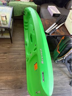 Kayak, life vest, camping seat and igloo cooler