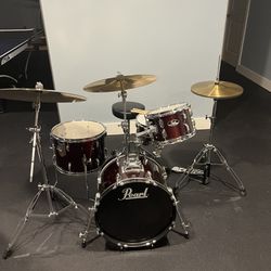 Pearl Roadshow Full Size Jazz Drum Set + Sabian XSR 22’ Ride (Can Sell Separately)
