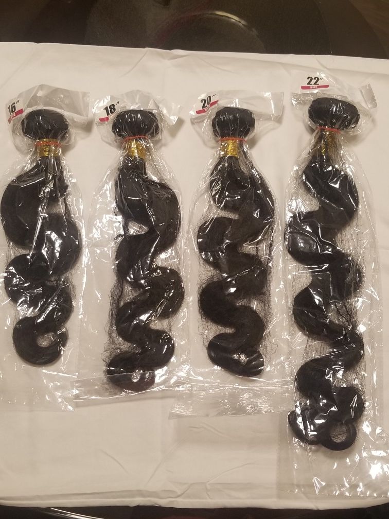 Body wave Brazilian human hair 4bundles(16 18 20 22)