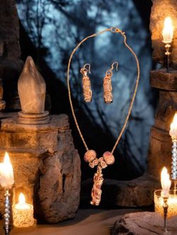 Dragon Wrapped Necklace And Earrings Glow In The Dark Custom Made