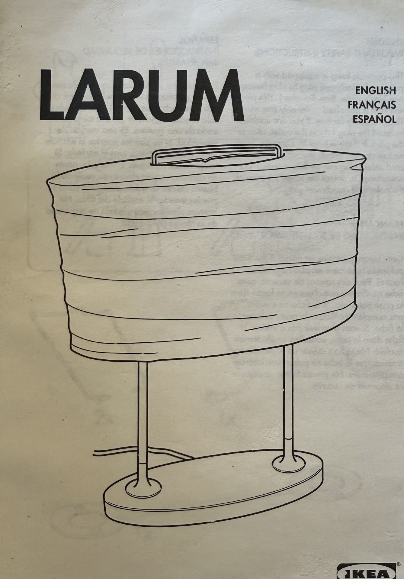 RARE - NEW 2005 IKEA LARUM LAMP - MAKE OFFER