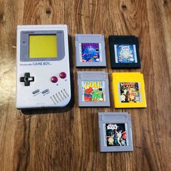 Nintendo Game Boy Gameboy Original Gray Handheld Console W/ Games 