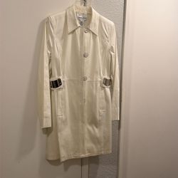 Bloomingdale’s  White Coat Size 8  $50
