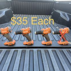 NEW RIDGID 18V Cordless 1/2 in. Drill/Driver (TOOL ONLY) **$35 Each**