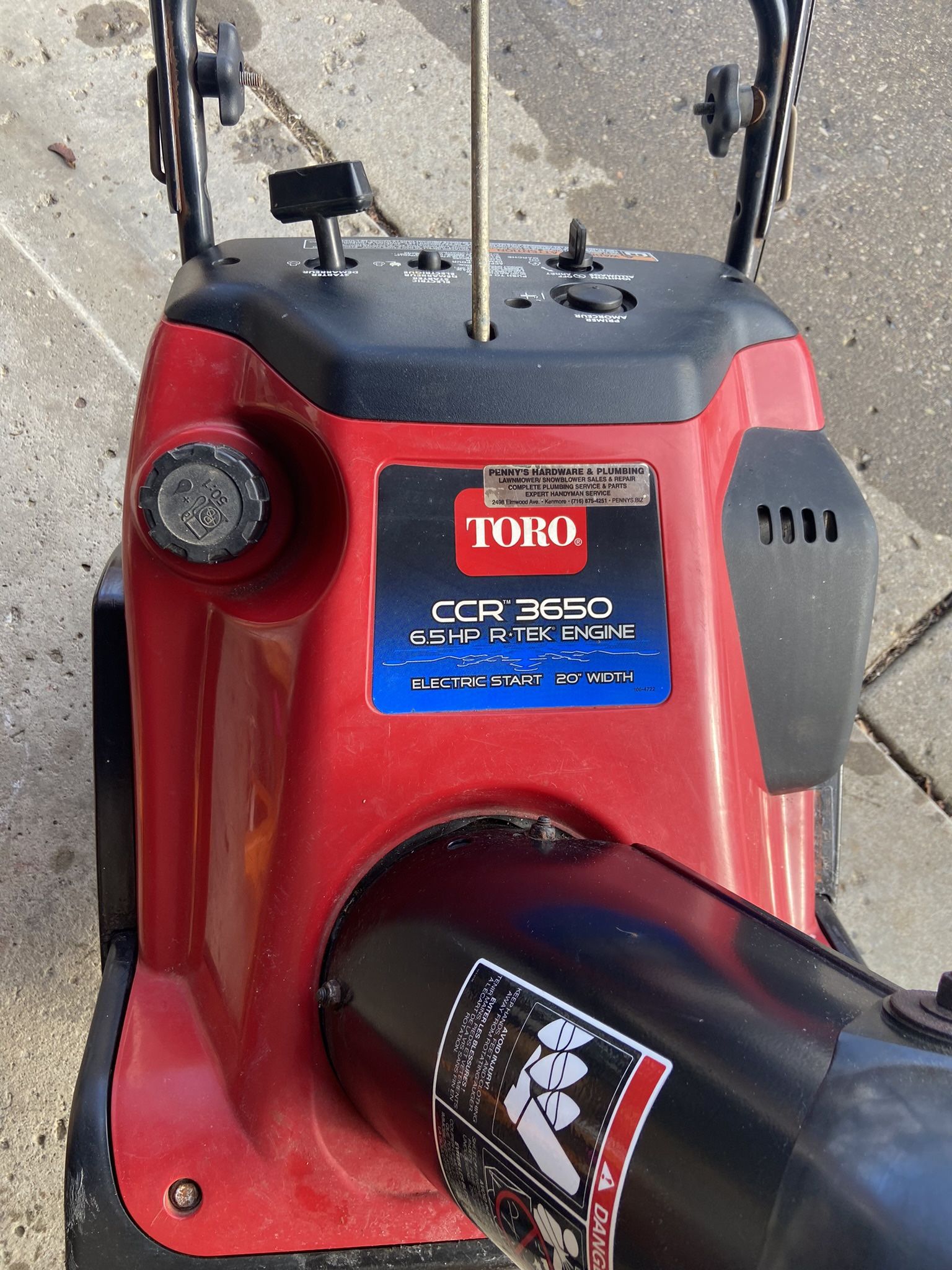 Toro CCR 3650 Single Stage Snow Thrower