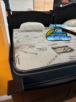 Double sided queen mattress and Boxspring bed set new cama