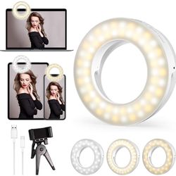 Upgraded Mini Selfie LED Ring Light with Adjustable Tripod