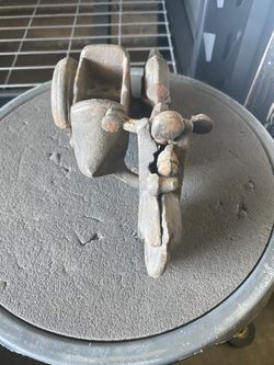 Antique iron motorcycle.