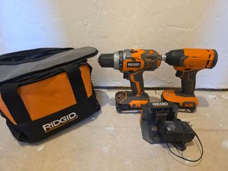 Ridgid drill and impact driver combo kit