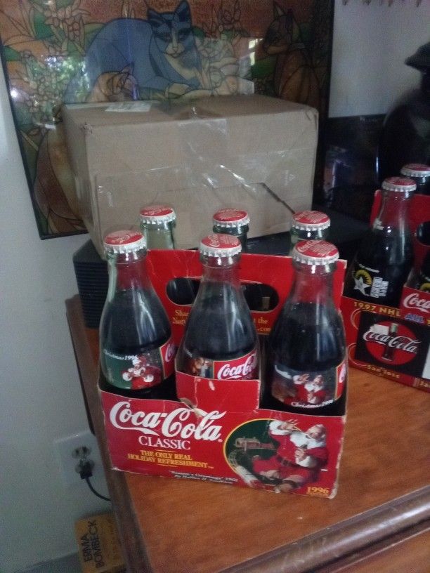 1996 Christmas Coca Cola Bottles