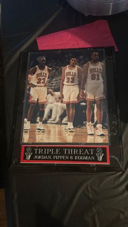 Triple Threat Jordan, Pippen, And Rodman