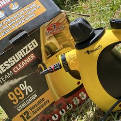 a Steamify pressurized handheld steam cleaner.