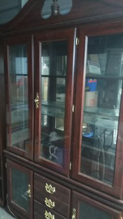 China cabinet set cherry oak